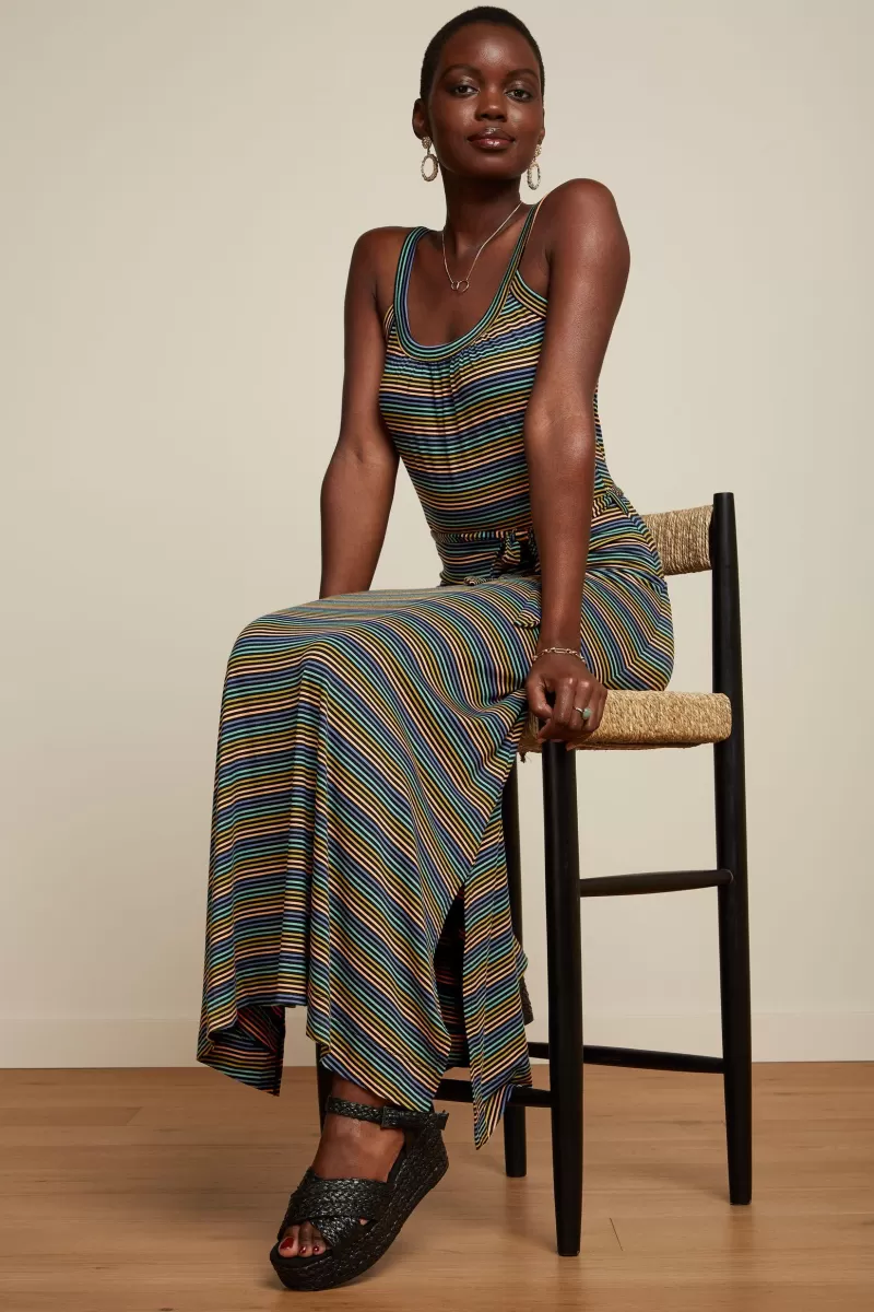 Women King Louie Dresses>Allison Midi Dress Mariani Stripe