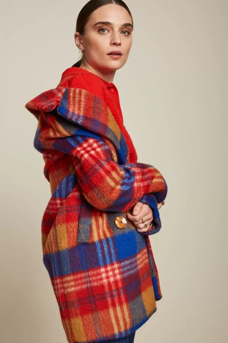 Women King Louie Coats & Jackets>Amelie Coat Hutton Check