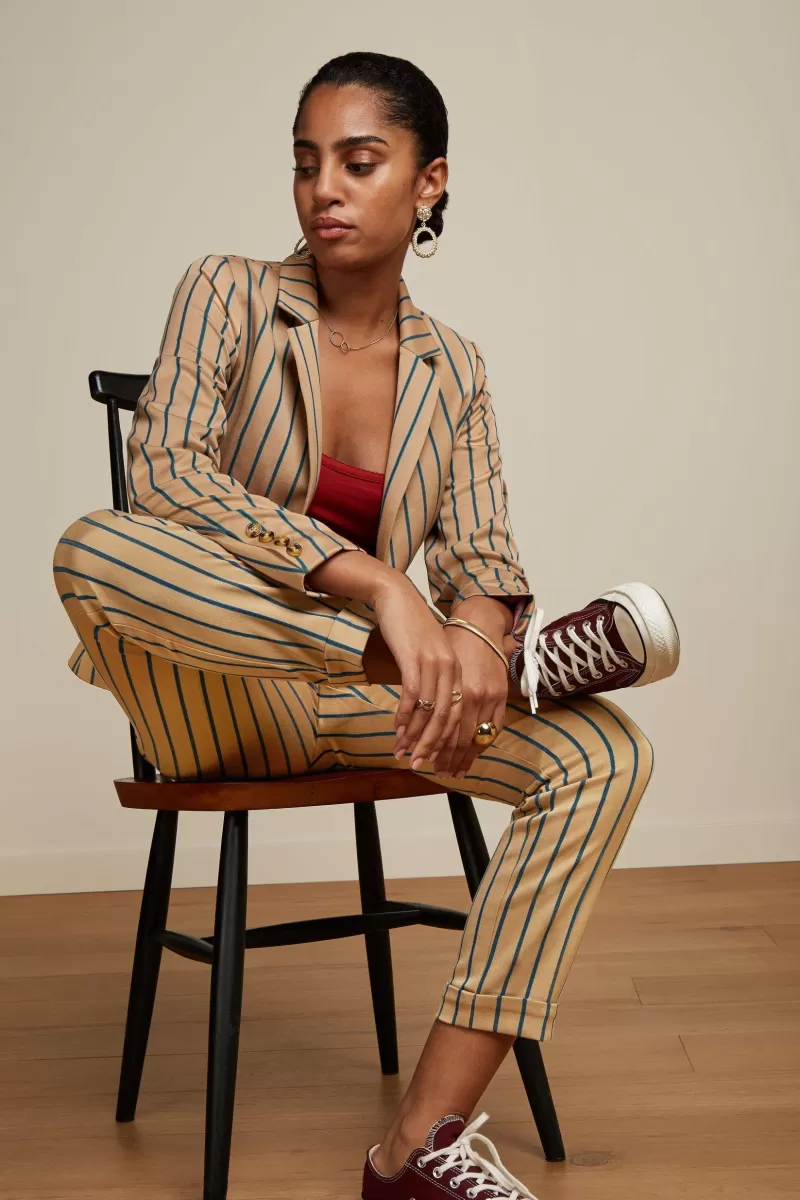 Women King Louie Trousers>Ann Pants Cubano Stripe