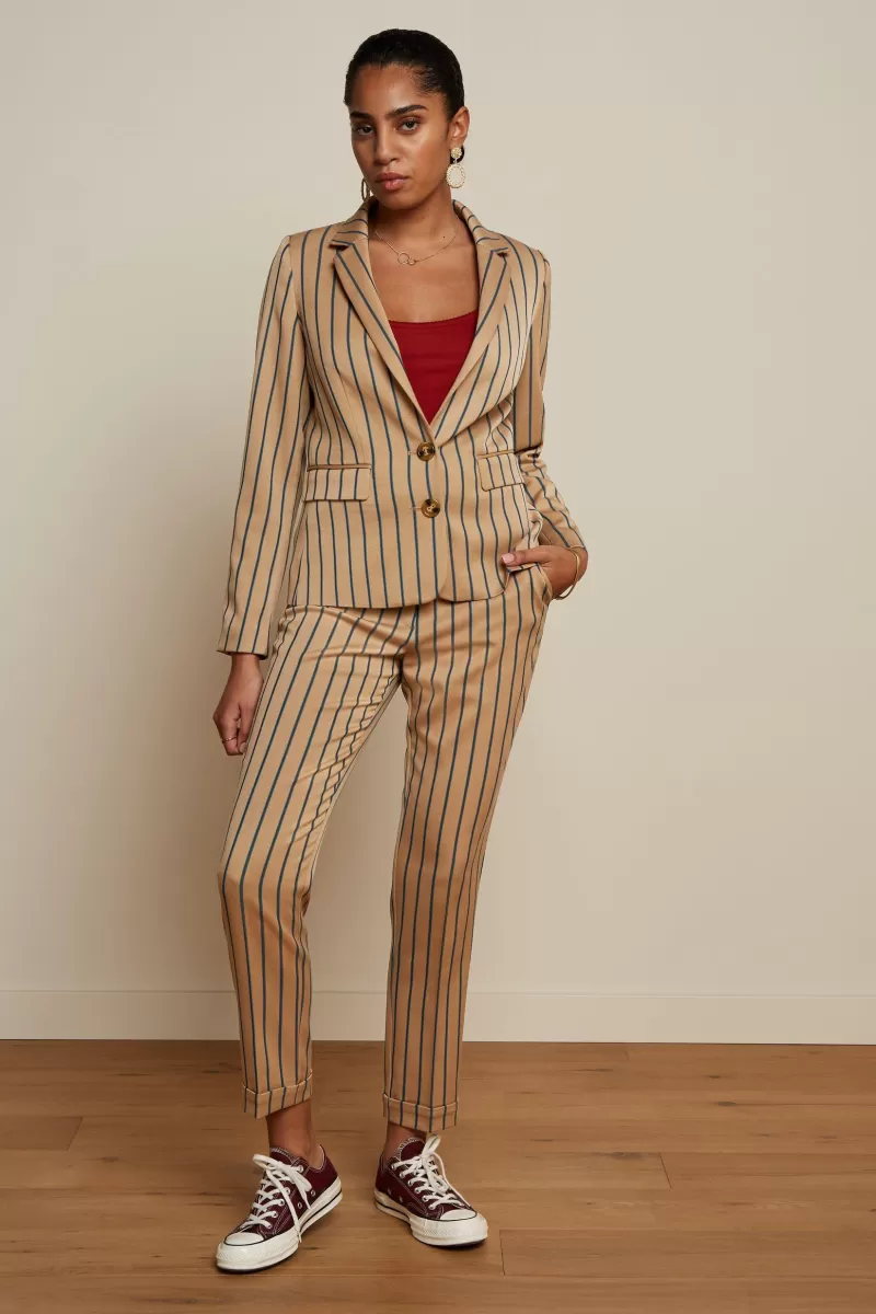 Women King Louie Trousers>Ann Pants Cubano Stripe