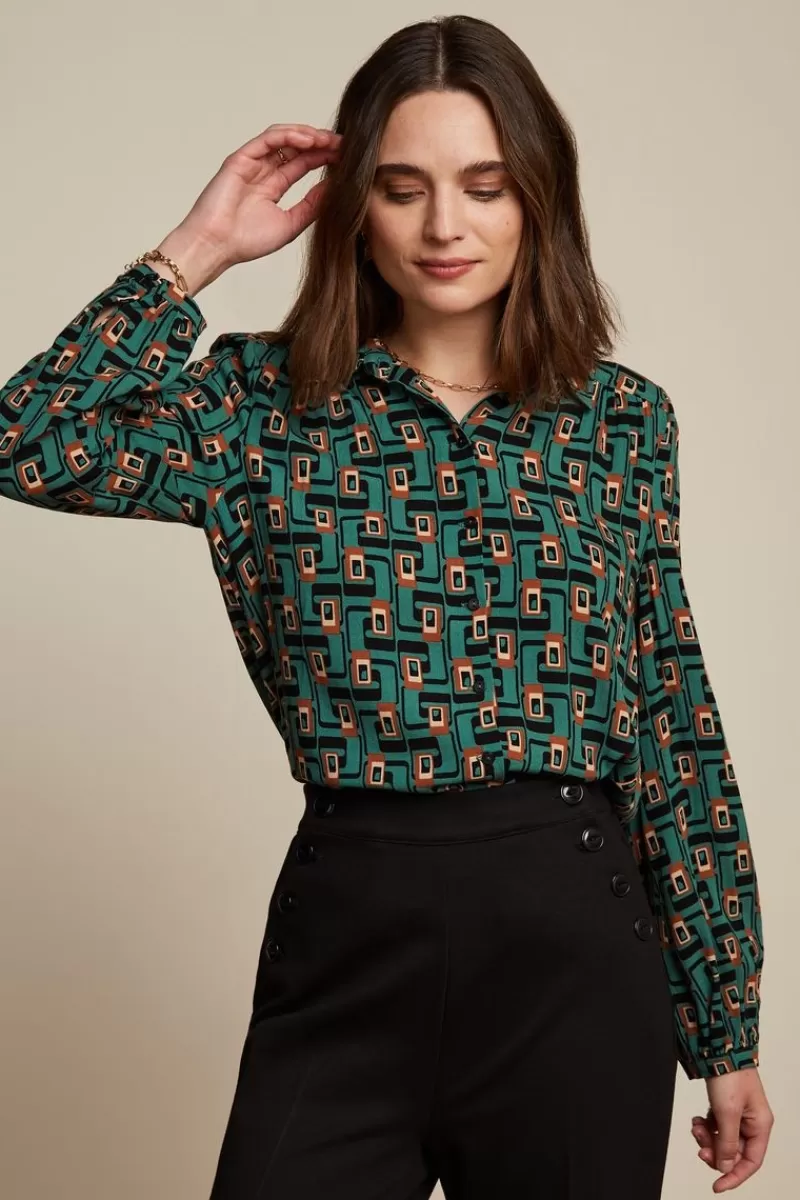 Women King Louie Blouses>Carina Blouse Cameo