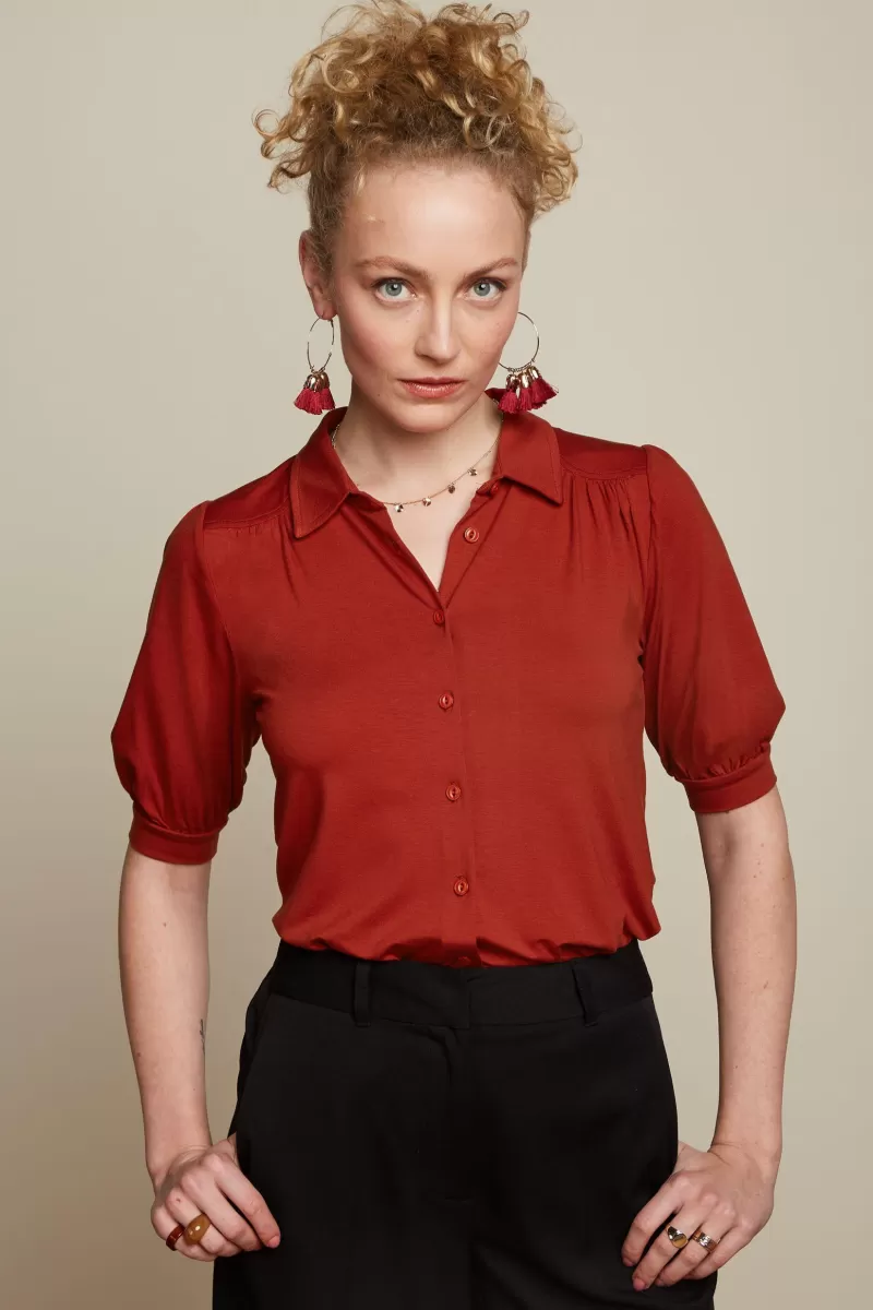 Women King Louie Blouses>Carina Blouse Ecovero Light