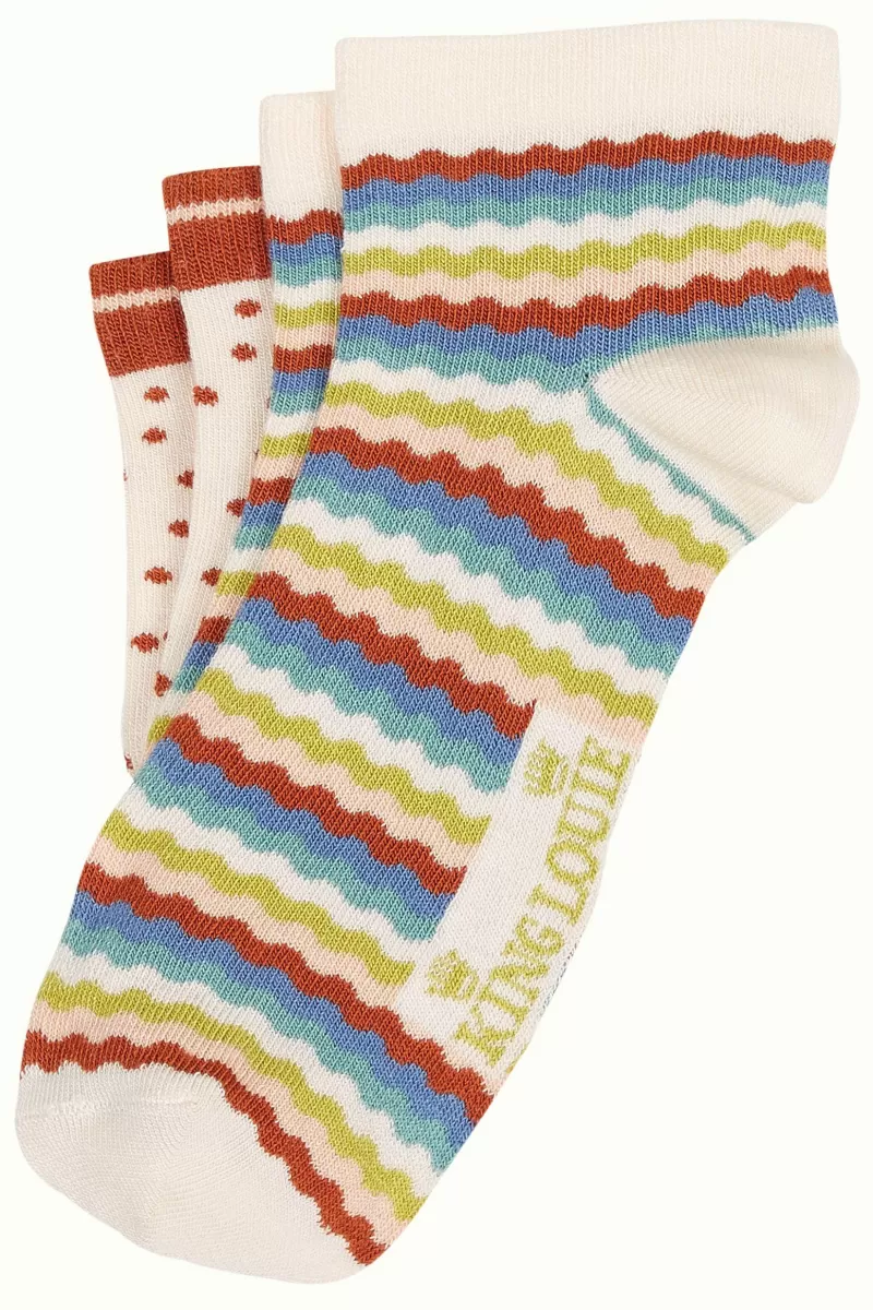 Women King Louie Vintage Accessories>Half Socks 2-Pack Cocktail