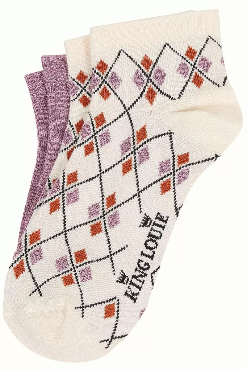 Women King Louie Vintage Accessories>Half Socks 2-Pack Spade