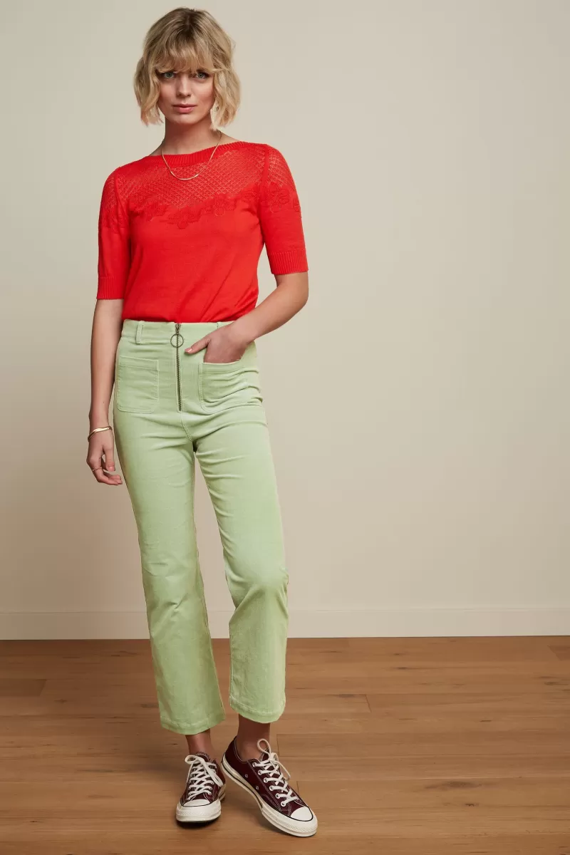 Women King Louie Trousers>High Waist Zip Pants Babyrib