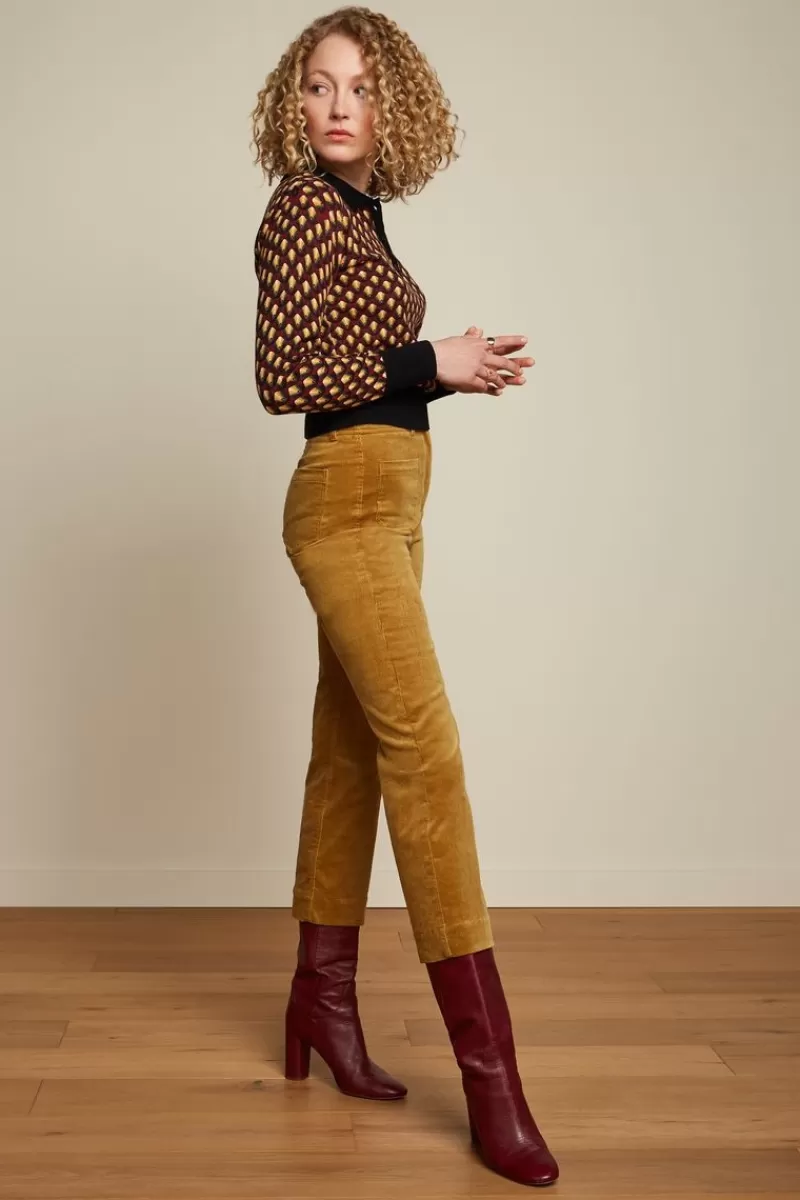 Women King Louie Trousers>High Waisted Pants Corduroy