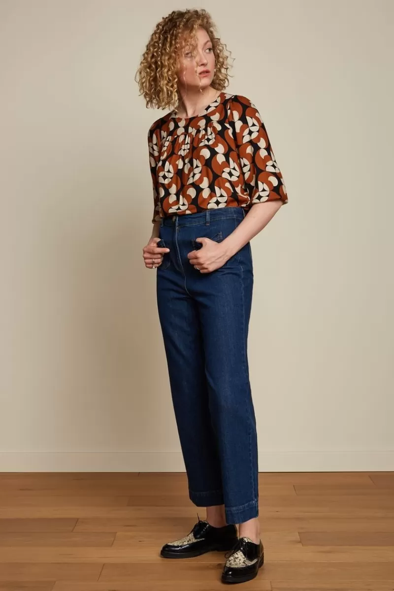 Women King Louie Trousers>High Waisted Pants Golden Denim