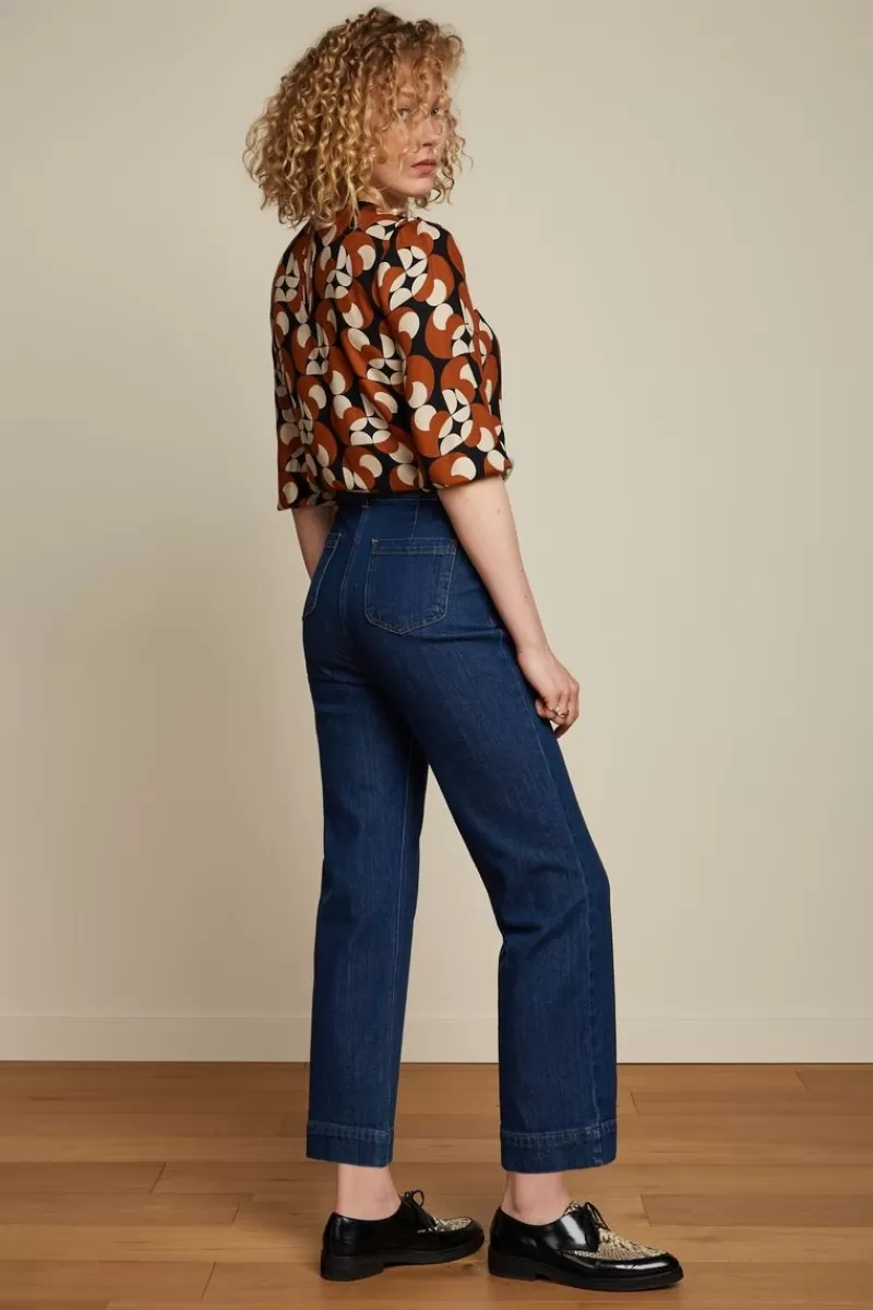 Women King Louie Trousers>High Waisted Pants Golden Denim