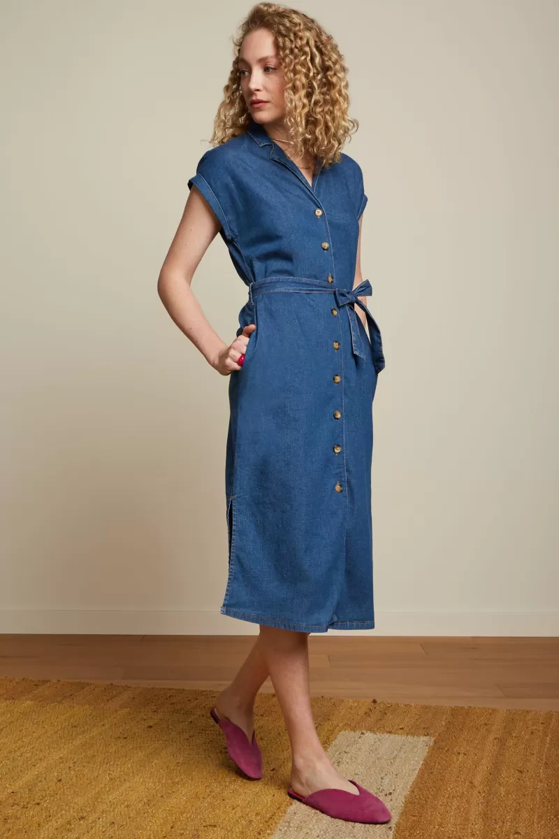 Women King Louie Dresses>Irene Dress Chambray