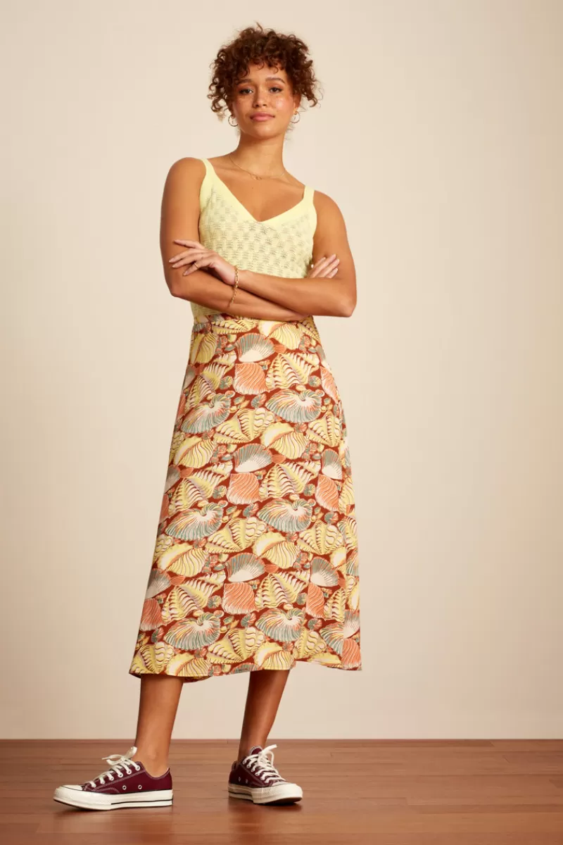 Women King Louie Skirts>Juno Midi Skirt Neptuno