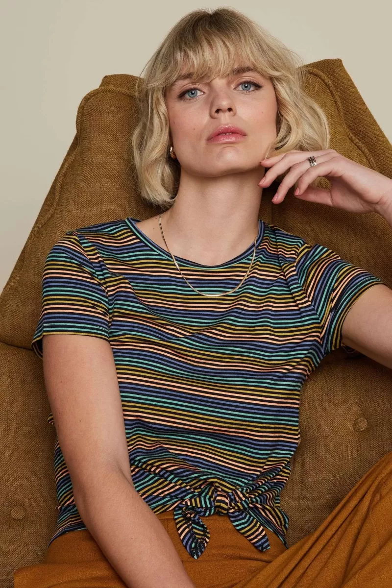 Women King Louie Tops & Shirts>Knot Top Mariani Stripe