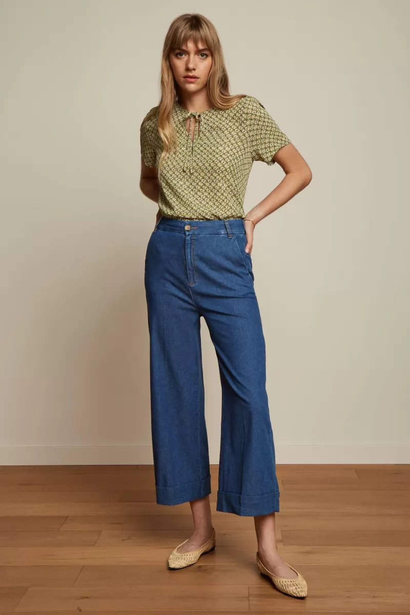 Women King Louie Trousers>Lisa Culotte Chambray