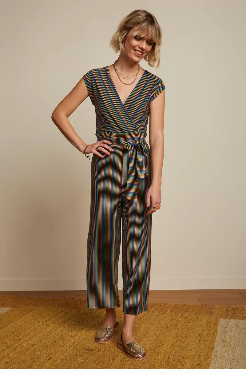 Women King Louie Jumpsuits>Lot Midi Jumpsuit Mariani Stripe