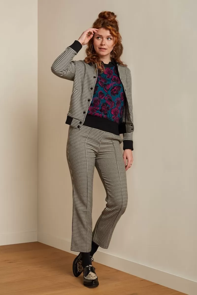 Women King Louie Trousers>Luz Pintuck Pants Pied-De-Poule