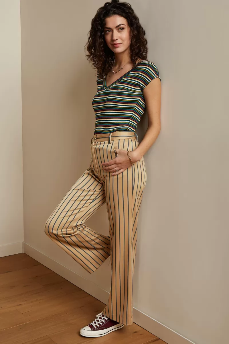 Women King Louie Trousers>Marcie Pants Cubano Stripe