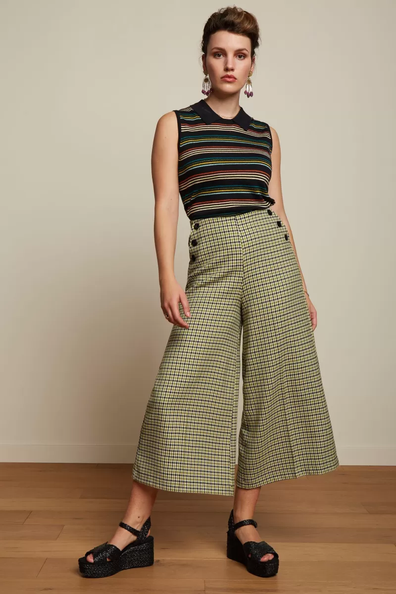 Women King Louie Trousers>Pia Culotte Pied-De-Poule