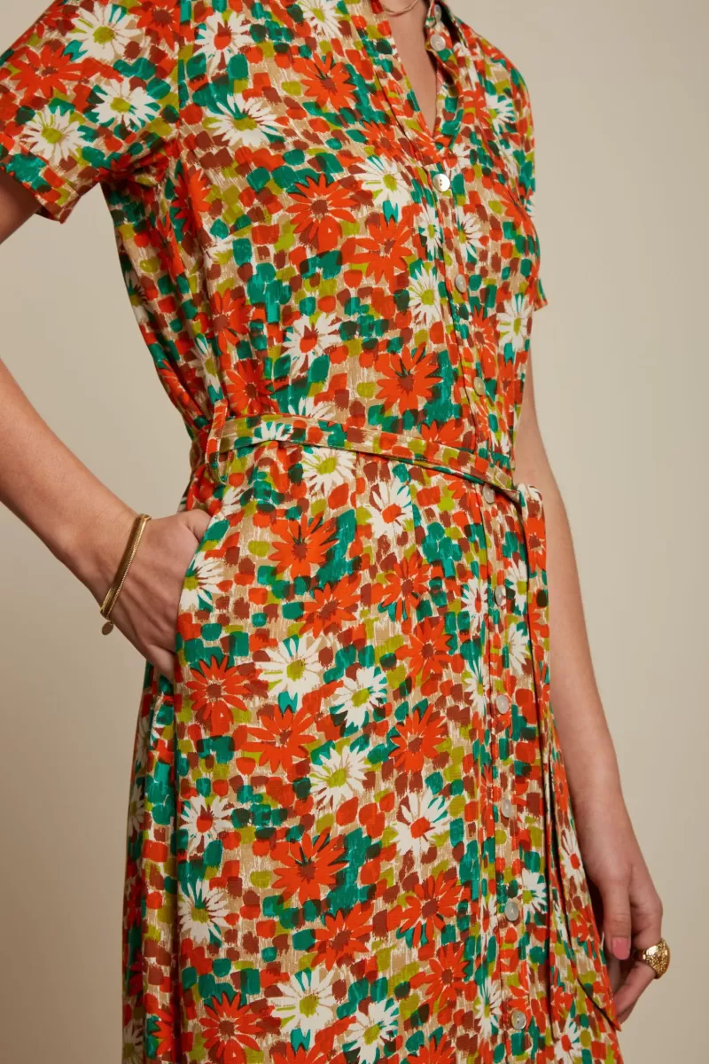 Women King Louie Dresses>Rosie Midi Dress Keylime