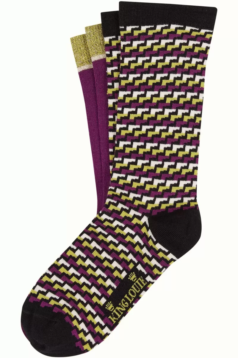 Women King Louie Vintage Accessories>Socks 2-Pack Marsh